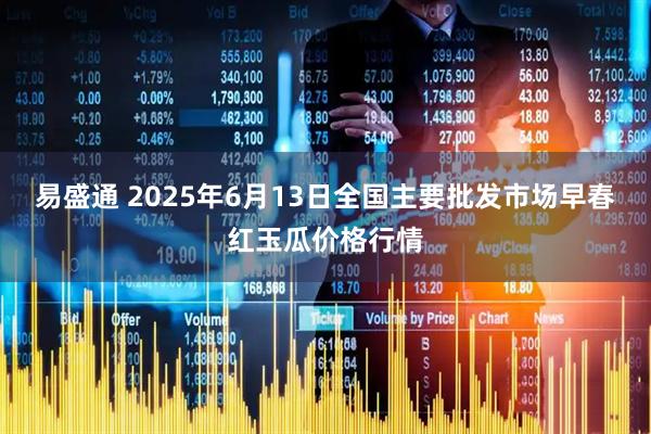 易盛通 2025年6月13日全国主要批发市场早春红玉瓜价格行情