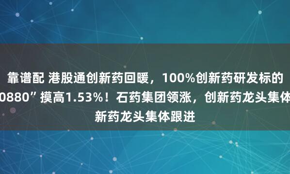 靠谱配 港股通创新药回暖，100%创新药研发标的“520880”摸高1.53%！石药集团领涨，创新药龙头集体跟进