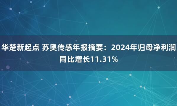 华楚新起点 苏奥传感年报摘要：2024年归母净利润同比增长11.31%