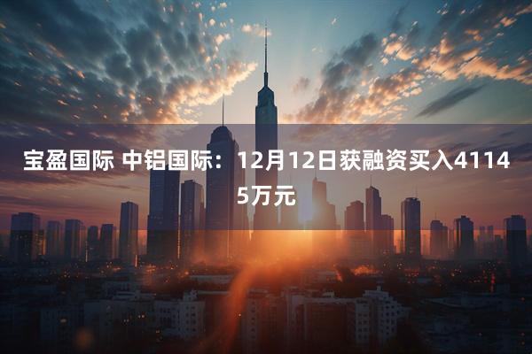 宝盈国际 中铝国际：12月12日获融资买入41145万元
